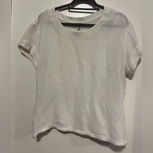 Calvin Klein Women's White Textured Top